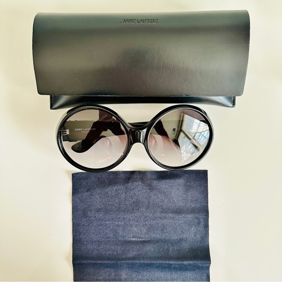 Saint Laurent Round Oversized Sunglasses SL M1/F 003 - Picture 6 of 7